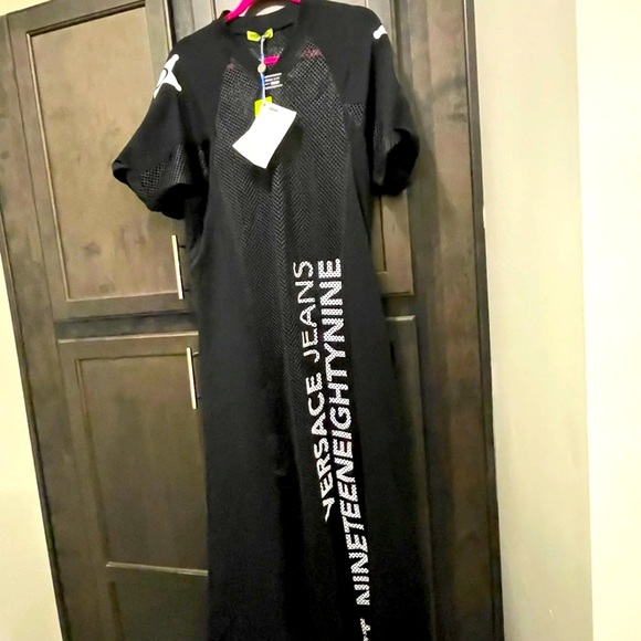 Runway Versace Jeans Maxi Dress with Under dress worn once - Picture 2 of 5